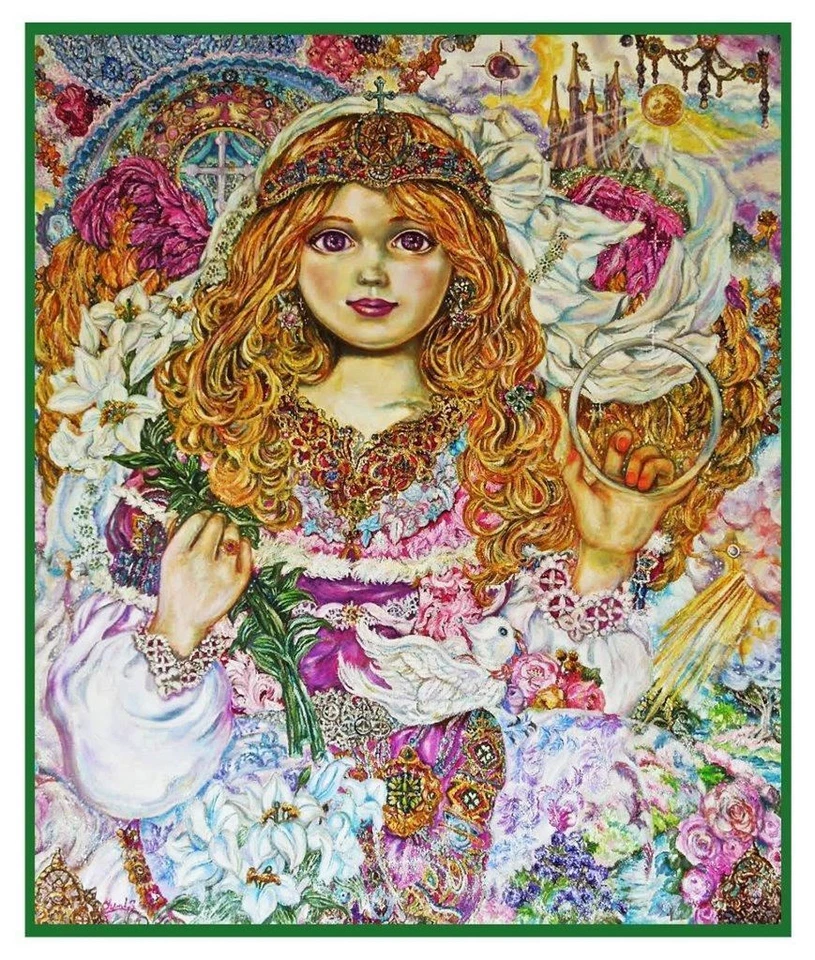 Archangel Gabriel by Contemporary Artist Yumi Sugai Counted Cross Stitch Pattern - Image 1 of 1