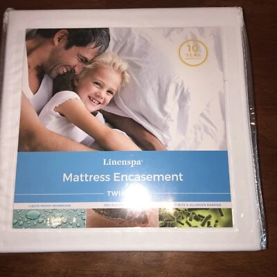 Новый первоклассный защитный барьер для матраса LinenSpa защита от клопов двуспальный размер XL для общежития - Изображение 1 из 4