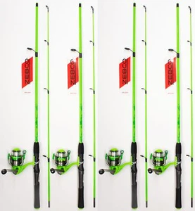 (LOT OF 4) ZEBCO SPLASH SPLGR20602ML 6' MEDIUM LIGHT 2PC SPINNING COMBO 21-37618 - Picture 1 of 2