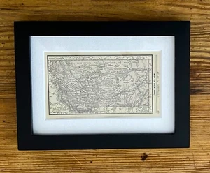 1888 Antique Framed Original Montana State Map Tiny Montana Map - Picture 1 of 2