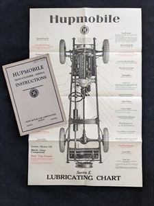 1927 HUPMOBILE Series E Motor Car Instruction Manual w/Lube Chart Poster - Picture 1 of 13