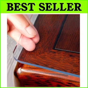 Durable 2mm Heavy-Duty Vinyl Table Protector - Customizable 42 x 80 Inches - Picture 1 of 11