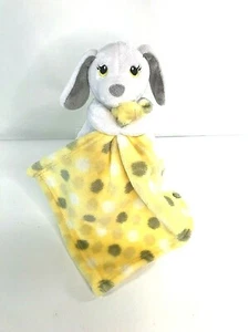 Manta de seguridad Little Beginnings de felpa blanca amarilla gris cachorro perro conejito Lovey - Imagen 1 de 3