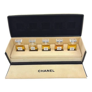 1978 Chanel 5pc Parfum Coffret Set No5 22 Gardenia Cuir Bois Vintage NIB France - Picture 1 of 11