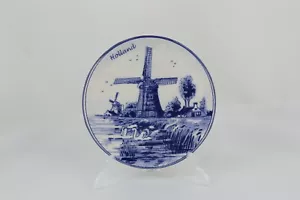 Plato o Posavasos de Ceramica HOLANDA Delfts Blue, Imagen Molino de Viento. - Imagen 1 de 2