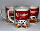 Lot Of 3 Vintage Carnation Hot Cocoa Mix Advertising Coffee Cup Mugs Ceramic