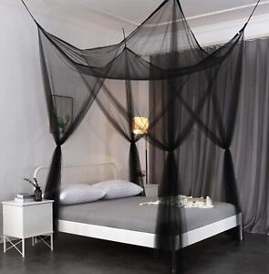 OctoRose Four-Poster or Ceiling Mount Large Bedroom Airy Mosquito Net Bed Canopy