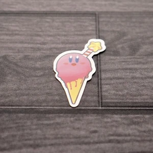 Kirby | Ice cream Kirby Sticker Decal Only | Great For Bottles, Laptops, etc - Imagen 1 de 4