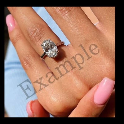 EGL Diamond 2.40 Ct Lab-Grown CVD Diamond Oval Cut D Color VVS1 Clarity 5ATI - Image 1 of 4