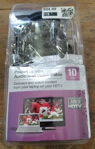 Belkin Premium VGA Audio and Video Cable 10'  OPEN BOX NICE FAST SHIPPING - Picture 1 of 4