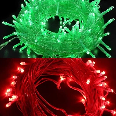 String Lights 1 Green, 1 Red 51 Feet Decoration, Copper Wire Extra Bright pack 2 - Image 1 of 4