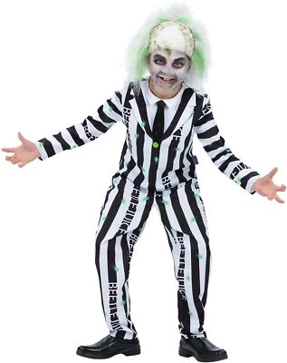 Smiffys 81013 Beetlejuice Costume, Boys, Black  White, M-Age 7-9 Years - Image 1 of 3