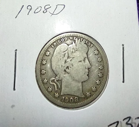 1908-D Barber Quarter Cover