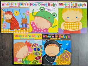 KAREN KATZ LIFT THE FLAP 5 BOARD BOOK LOT CHILDRENS PICTURE BOOKS FREE SHIPPING - Imagen 1 de 7