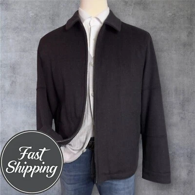 HART SCHAFFNER MARX Men's XL Brown Wool Blend Field Jacket Overcoat Sport Coat - Image 1 of 4