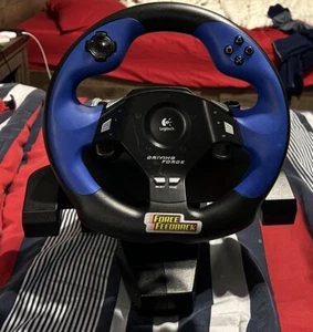 Logitech Driving Force Feedback Steering Wheel -Used, Good Condition, PC, PS2 - Picture 1 of 4