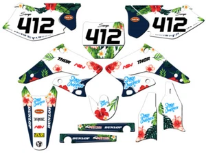 2004-2006 RMZ 250 TROPIC White Senge Graphics Kit Compatible with Suzuki - Picture 1 of 10
