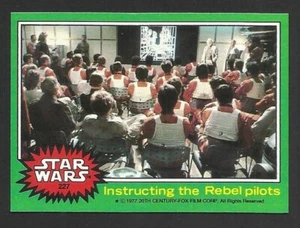 (CB3) INSTRUCTING REBEL PILOTS #227 star wars 1977 topps trading cards US GREEN - Picture 1 of 2