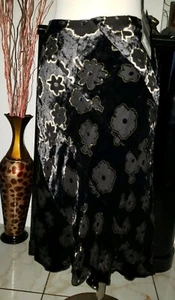 NewJIGSAW DEVOREE EVENING Sz 4 Floral Velvet Velour A-line Skirt Line Silk Blend - Picture 1 of 10