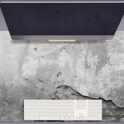 DECORMAT Schreibtischunterlage Schreibtischmatte Mauspad Die alte Mauer 90x45