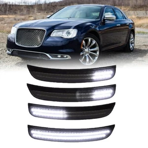 Smoked Sequential LED Side Marker Light Set For 2015-2023 Chrysler 300 300C 300S - Picture 1 of 12