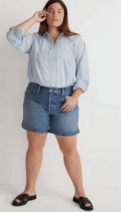 Pantaloncini denim Madewell Relaxed media lunghezza nuovi con etichette taglie forti 24W - Foto 1 di 5