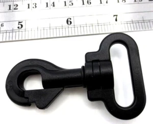 Strap Webbing Clip Spring Loaded Fit 25mm 1" Wide Strap Durable Black Polyacetal - Picture 1 of 12