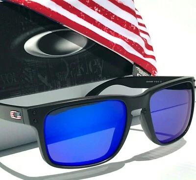 NEW* Oakley Holbrook USA Flag POLARIZED Galaxy Blue Iridium Sunglass 9102 - Image 1 of 4