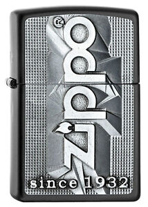 Zapalniczka ZIPPO ZIPPO SINCE 1932 m. emblemat czarny mat logo zippo nowa oryginalne opakowanie