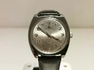 VINTAGE NICE STAINLESS STEEL MECHANICAL SWISS MEN'S WATCH "DUGENA" TROUPIER 17J - Picture 1 of 11