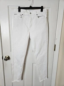 Polo Ralph Lauren Jeans Mens 32X28 White Slim Fit Straight Leg Light Wash Denim - Picture 1 of 9