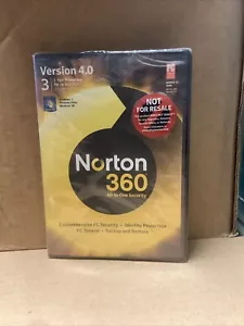 Norton 360 Version 4.0 (SW015) Sealed Not For Resale - Picture 1 of 2