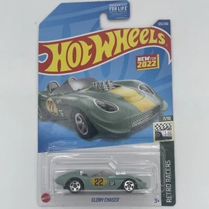 2022 Hot Wheels Glory Chaser #7/10 HW Retro Racers Car, Green 22 on door #123 - Picture 1 of 2