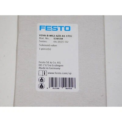 US FREE TAX New FESTO VSVA-B-M52-AZD-A1-1T1L 539158 Solenoid Valve Module 145PSI - Image 1 of 4