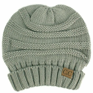 Winter Beanie Knit Thick Cap Hat Unisex Men & Women Solid Color Gray - Picture 1 of 1