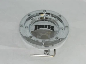 DUB GANJA 7120-17 S606-13 CHROME WHEEL RIM CENTER CAP WITH SCREWS - Picture 1 of 2