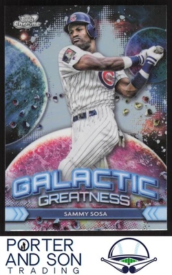 Sammy Sosa Galactic Greatness Refractor 2024 Topps Cromo Cósmico #GG-6 Cubs Foto 1 de 2