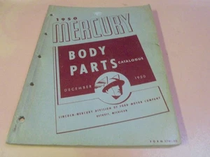 Vintage 1950 Mercury Automobile Body Parts Catalog - Imagen 1 de 5