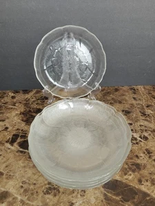 6er Set Arcoroc France Fleur 8" Coupe Schalen geätztes Glas - Bild 1 von 9