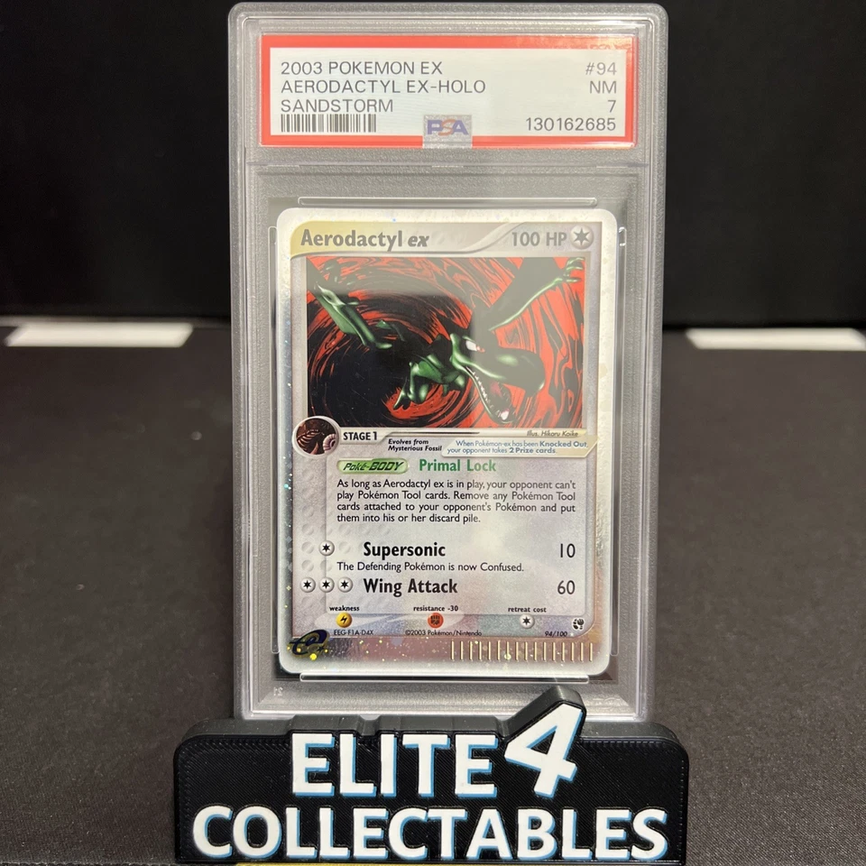 Sandstorm - Aerodactyl  EX 94/100 Holo - PSA 7 - Image 1 of 2