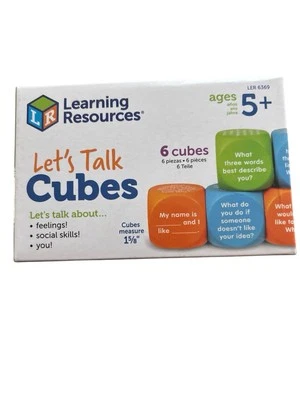 Let’s Talk Cubes - Recursos de aprendizaje - 6 cubos edades 5+ SEL y terapia para el autismo NUEVO Foto 1 de 4