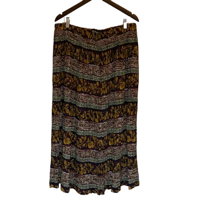 Maxi Falda Stonebridge Vintage Mujer 2X Pliegues Boho Cottagecore Festival Indie Foto 1 de 4