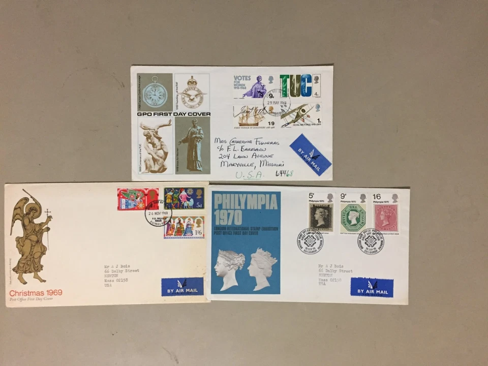 Three GB fdc with pre decimal sets - Image 1 of 1