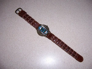 Vintage Fossil Men's Wristwatch w/ Leather Band ET-7804 - Picture 1 of 2
