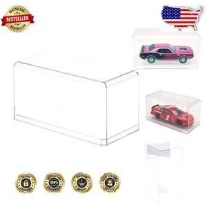 1:24 Scale Car Display Case, 9" Plastic Box, USA Made, Stackable Collector - Picture 1 of 6