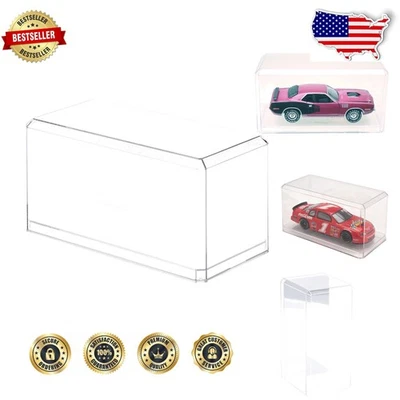 1:24 Scale Car Display Case, 9" Plastic Box, USA Made, Stackable Collector - Image 1 of 4