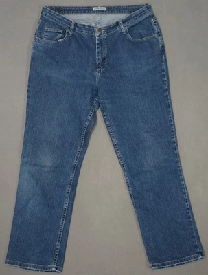 WK27443 AMAZING **LEE** RIDERS EASED RELAXED FIT WOMENS BLUE JEANS sz16W MEDIUM - Image 1 of 4