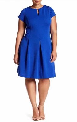 Vestido Sandra Darren Talla Grande 22W Azul Real Manga Corta Calce N Acampanado Cremallera Nuevo con Etiquetas Foto 1 de 2