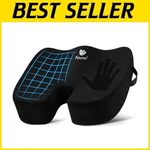 Curved Orthopedic Seat Cushion for Tailbone & Back Pain Relief - 18x16 Inches - Picture 1 of 11