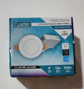 Luxter LED Recessed Mini Panel 4” 12W Light New - Picture 1 of 6